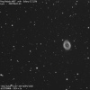 Ring Nebula M57 with Galaxy IC1296 (Shot from the city center of Reims)