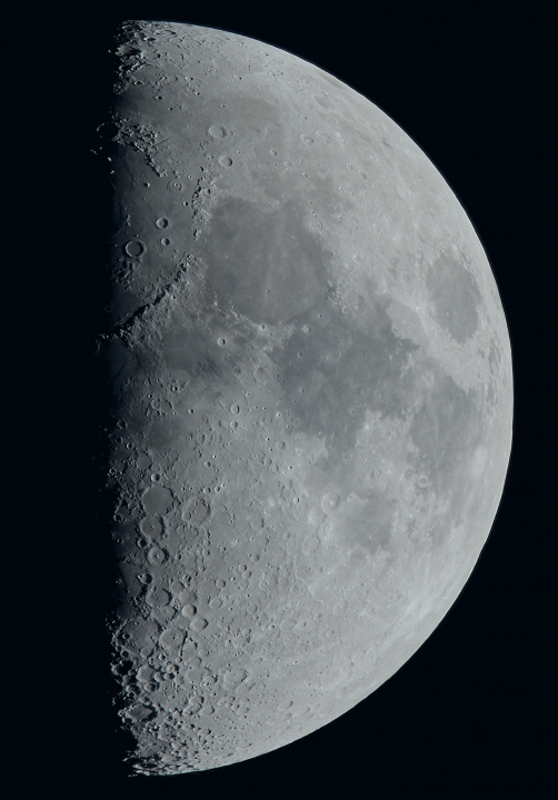 La lune du 23 Février, au Nikon D810, zoom Sigma 120/300, à 1200mm de focale, sur trépied photo