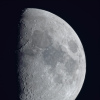La lune du 23 Avril à la Fluorite FC76 sur trépied et Nikon D810