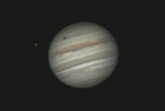 Jupiter ,Europe et son ombre du 11 Avril 18