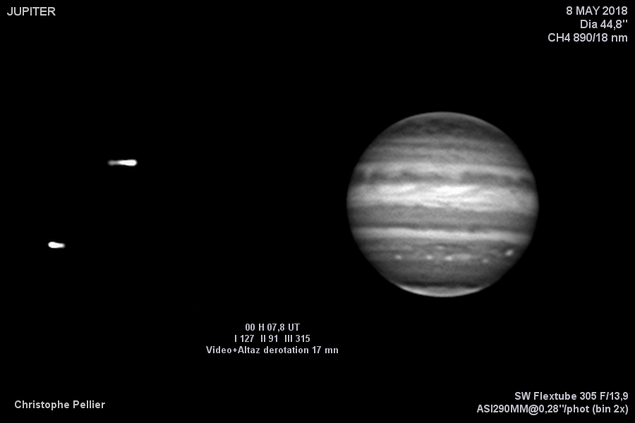 Jupiter en méthane 8 mai 2018