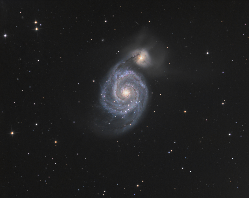 Messier 51, la galaxie des chiens de chasse