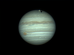 Jupiter et Ganymède  le  06/05/2018  à  22h32  TU   ,  N 400  .