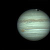 Jupiter et Ganymède  le  06/05/2018  à  22h32  TU   ,  N 400  .