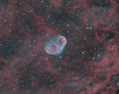 Le croissant (NGC6888) en palette HOO