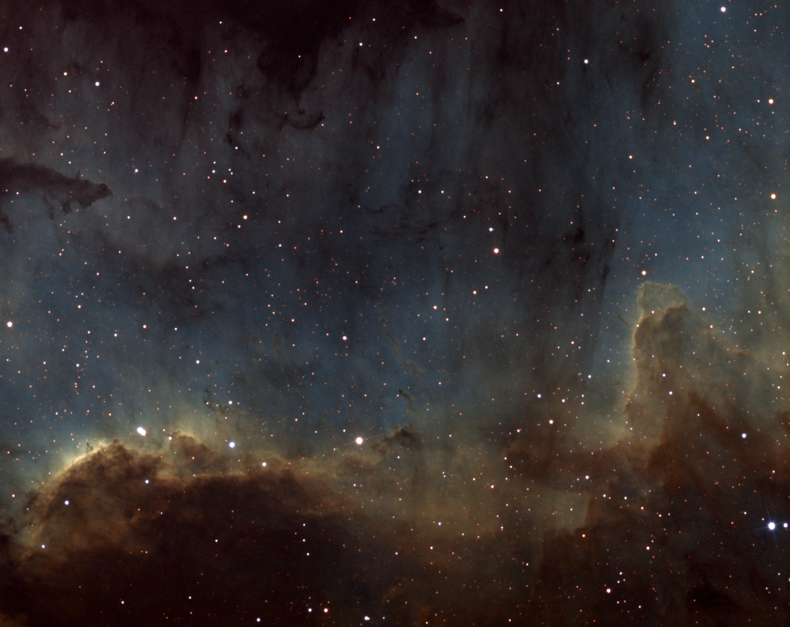 NGC 7000 : le mur en H-SHO à 0,6"/p