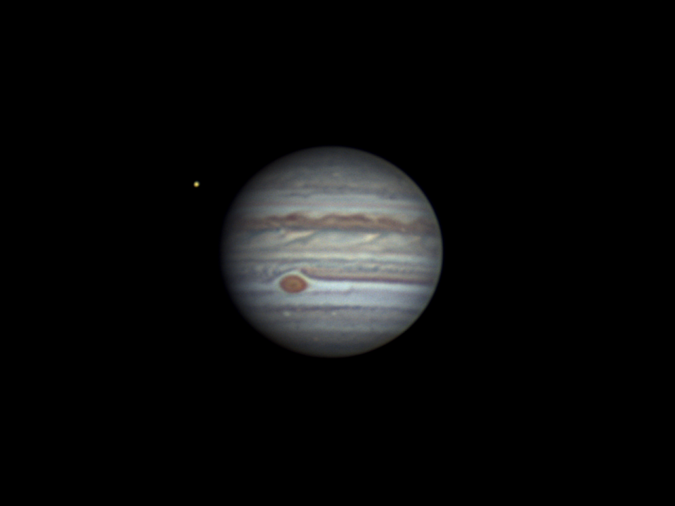 Jupiter et Europe le 15 juillet 2018 21h05 TU