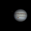 Jupiter et Europe le 15 juillet 2018 21h05 TU