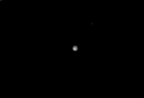 Neptune et Triton en infrarouge proche le 11 septembre 2018 21h15 TU