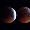 L'éclipse de lune du 21 Janvier, Lunette Takahashi de 76mm et Nikon D810 sur trépied, à 5h34, 5h45 et 6h13