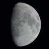 Lune gibbeuse, 40 poses additionnées, toujours au Nikon et petite Taka, sur trépied photo