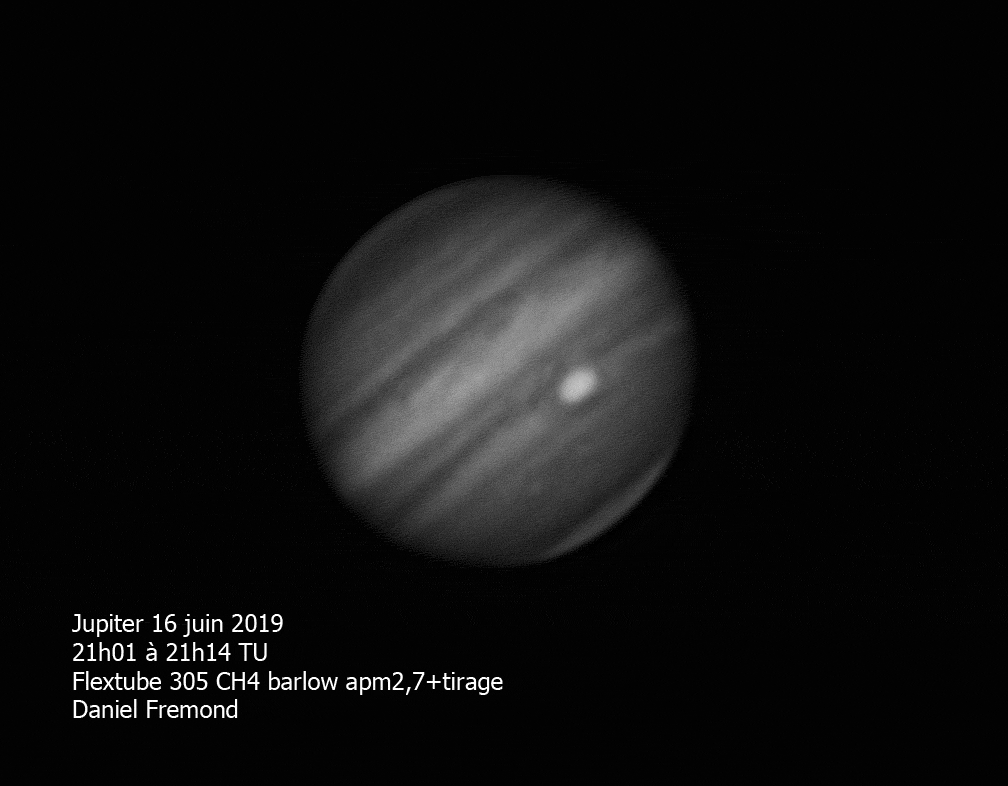 Jupiter 16 juillet   21h01 TU   filtre Méthane