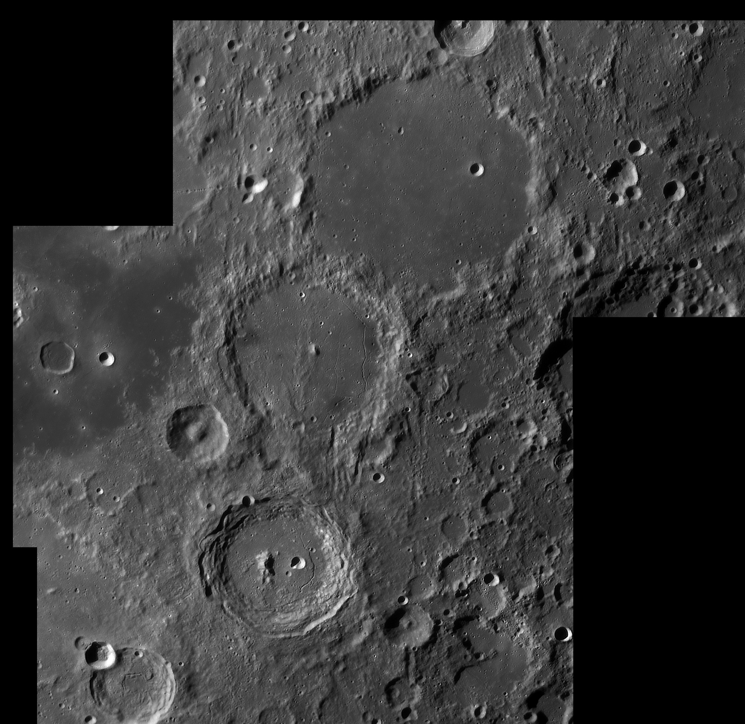 Lune  le 23/07/2019 BASTIA C14 ASI290 Barlow 2X Clave Filtre ROUGE : mozaique Ptolemee Alphonse Arzachel
