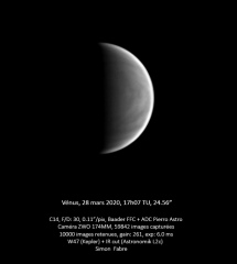 Vénus au C14 en violet, du 28 Mars 2020