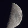 La lune du 3 mars 2020, lunette Taka FC76 sur trépied photo, et au Nikon D810 + FFC Baader, 31 poses à 500 iso, 80ème