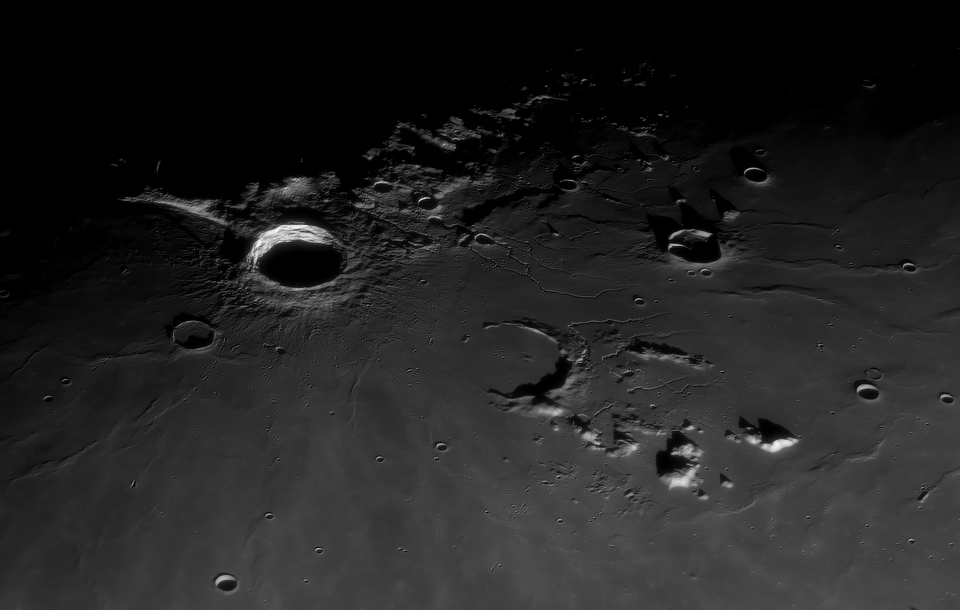 Aristarchus & Prinz au C14, le 4 Avril 2020: 300 images, caméra 174MM, Baader FFC, ADC Pierro Astro, filtre Astronomik orange 2c