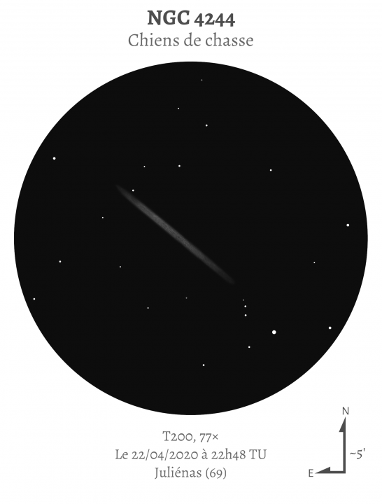 NGC 4244 au T200