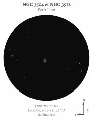 NGC 3504 et 3512 au T200