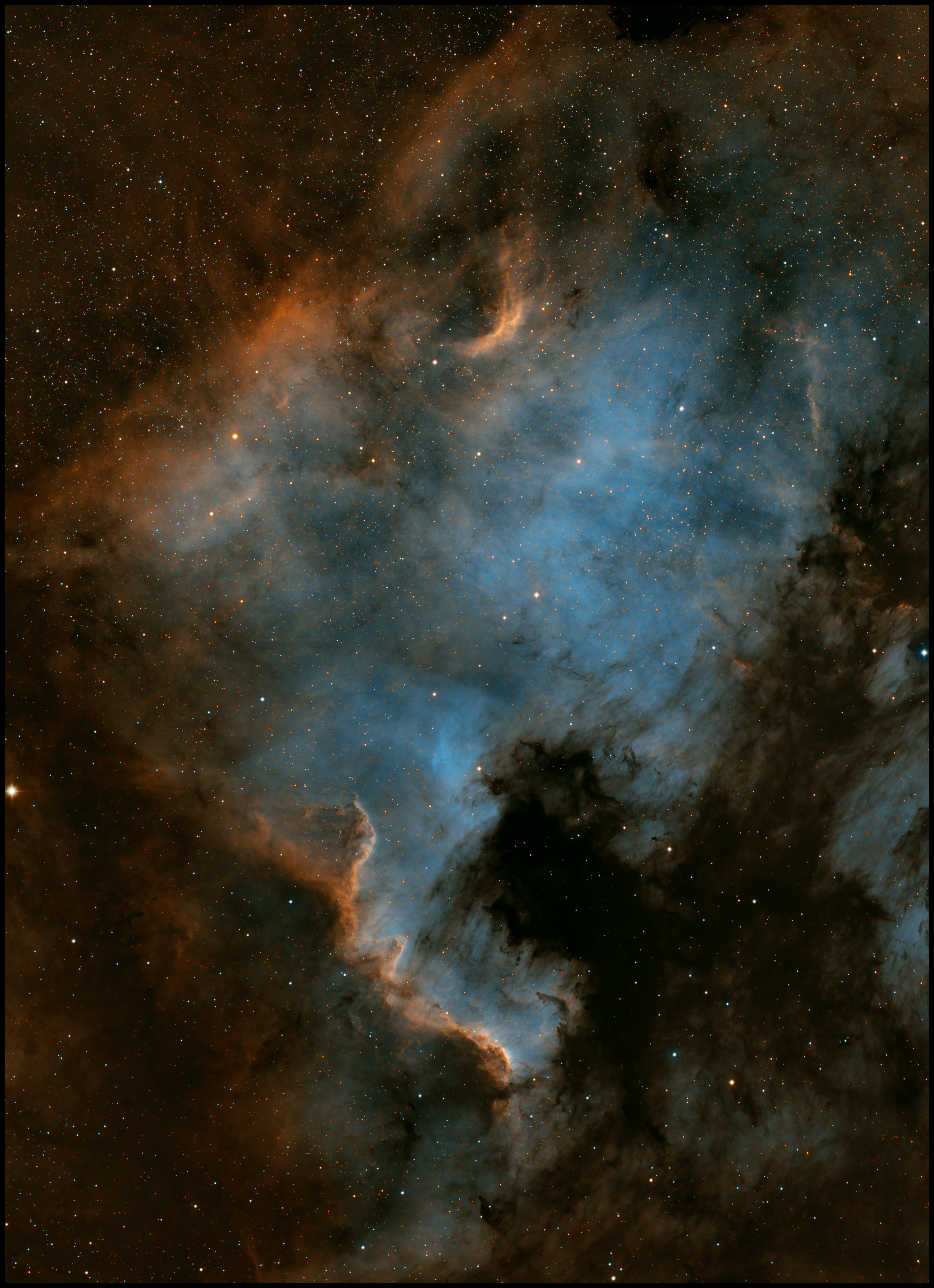 ngc7000 palette Hubble