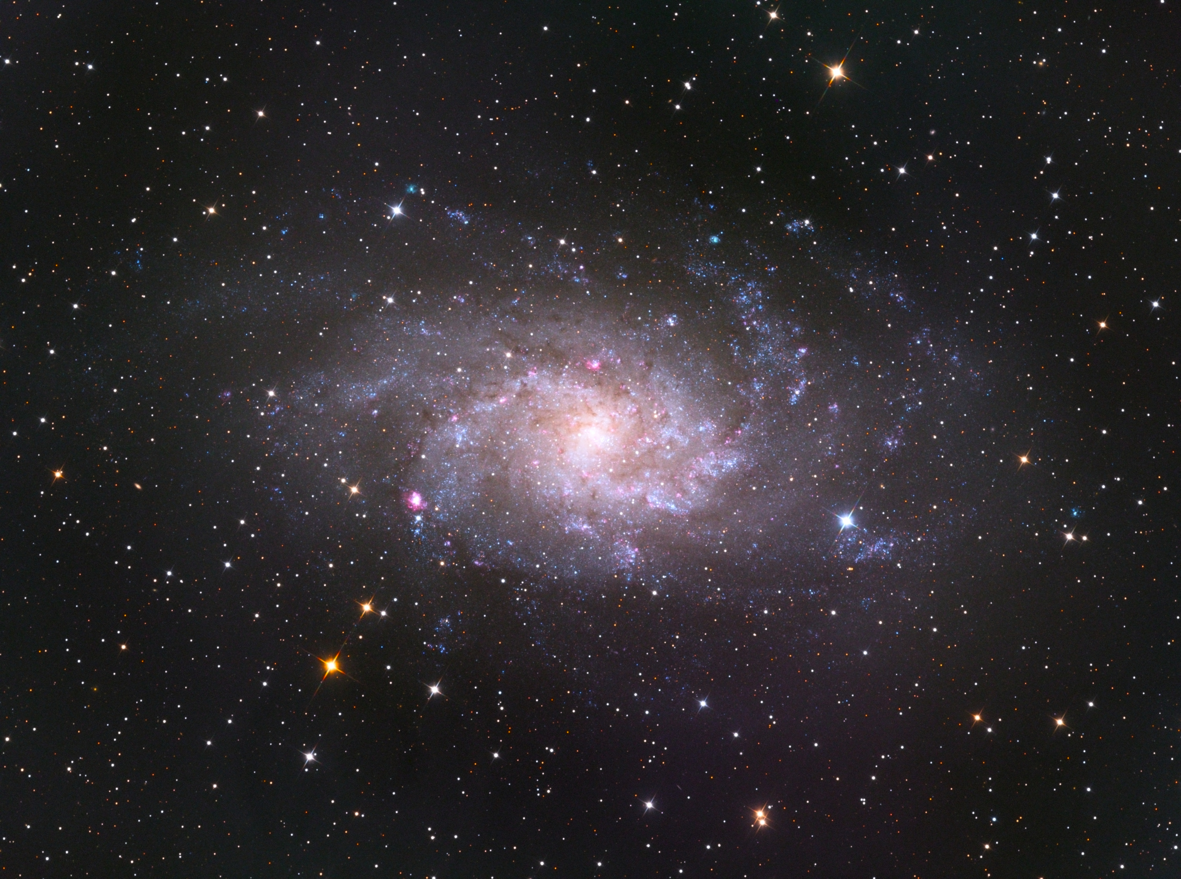 M33 La Galaxie du Triangle (couleurs plus saturées)