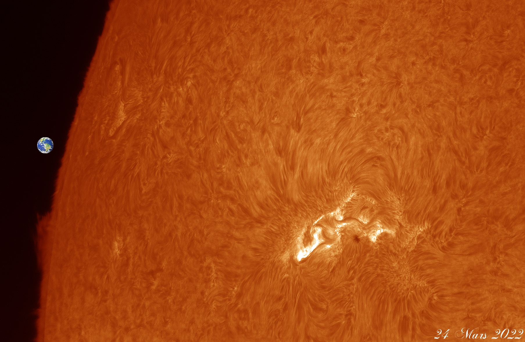 soleil voilé du 24 mars Astronomie solaire Astrosurf
