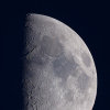 La lune du 9 Avril 2022 à la lunette TSA 120 et Nikon D810, munie d'un FFC Baader