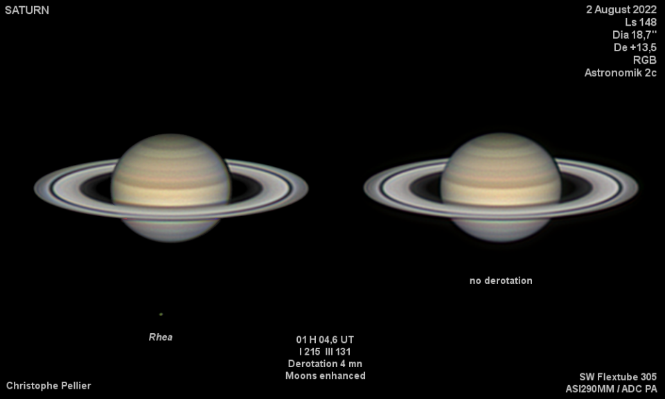 La beauté des couleurs de Saturne en vrai RVB