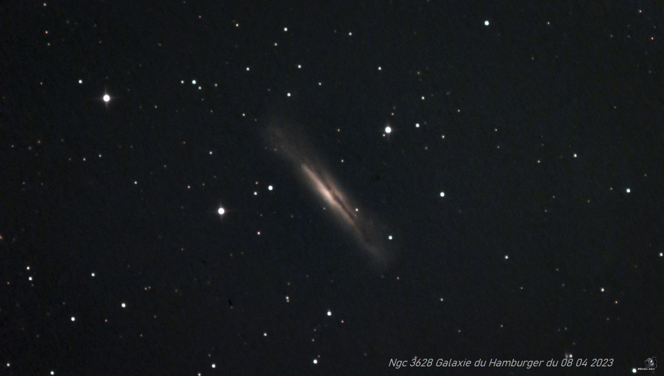 Galaxie du Hamburger ( NGC 3628 ) Prise le 08 04 2023