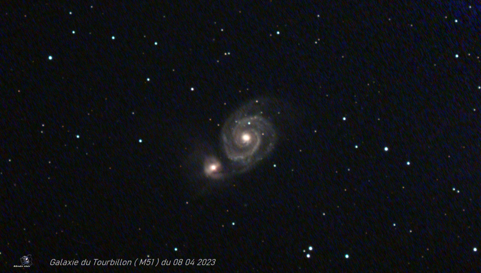 Galaxie du Tourbillon M51 , Prise le 08 04 2023