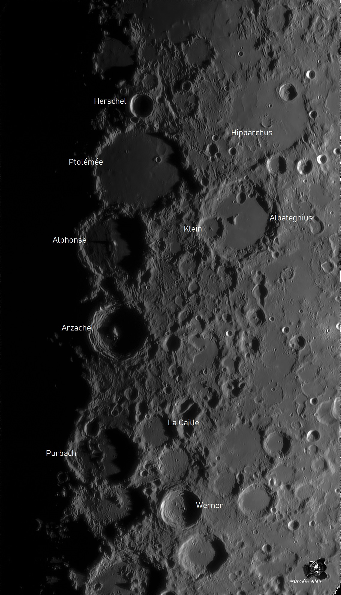 les Cratères Lunaire Herschel-Ptolémée-Alphonse-Arzachel du 27 05 2023