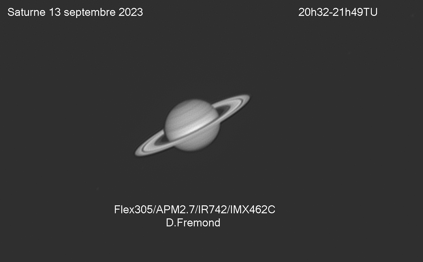 Saturne animation IR le 13 septembre 2023 de 20h32 a 21h49TU