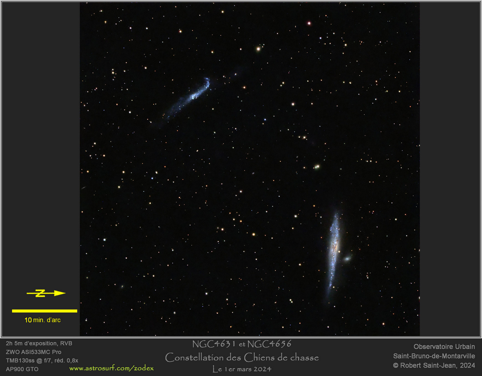 NGC4631 et NGC 4656